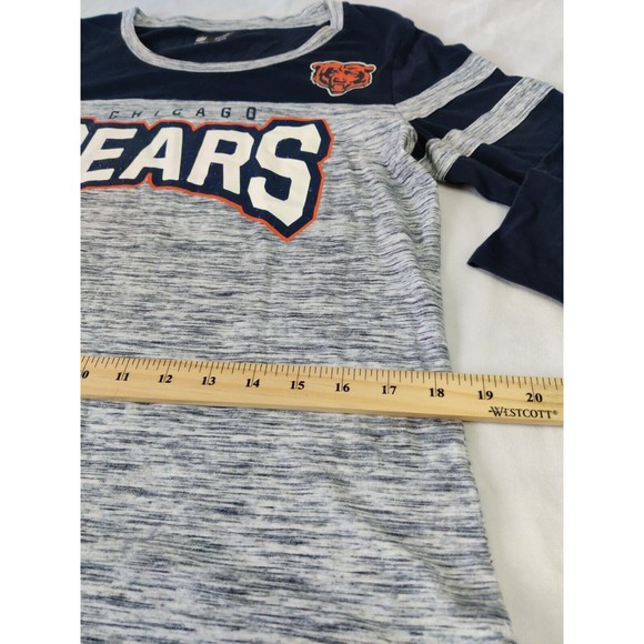 Rhinestone Large Women's NFL Chicago Bears 3/4 Sleeve Shirt - Picture 5 of 8